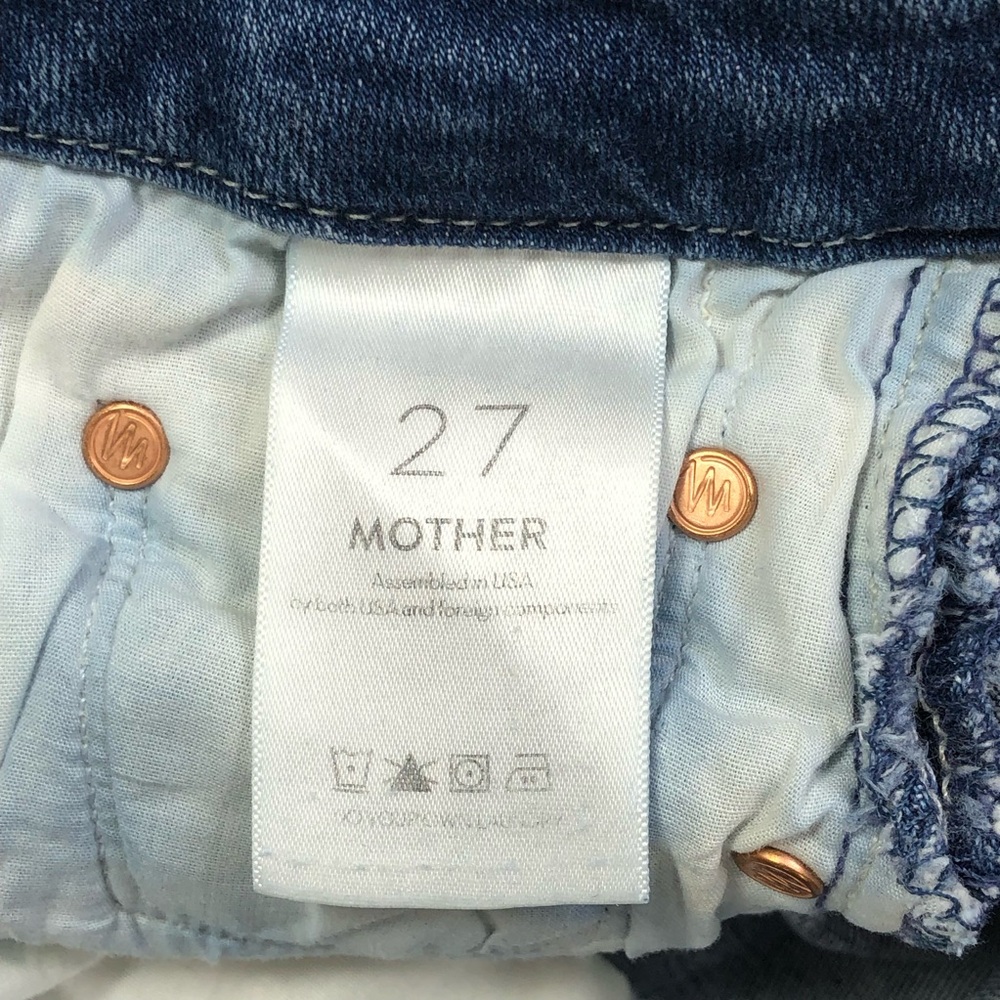 Mother The Looker Ankle Jean in We The Animals Size 27 27X28 Stretch Blue - Picture 6 of 10